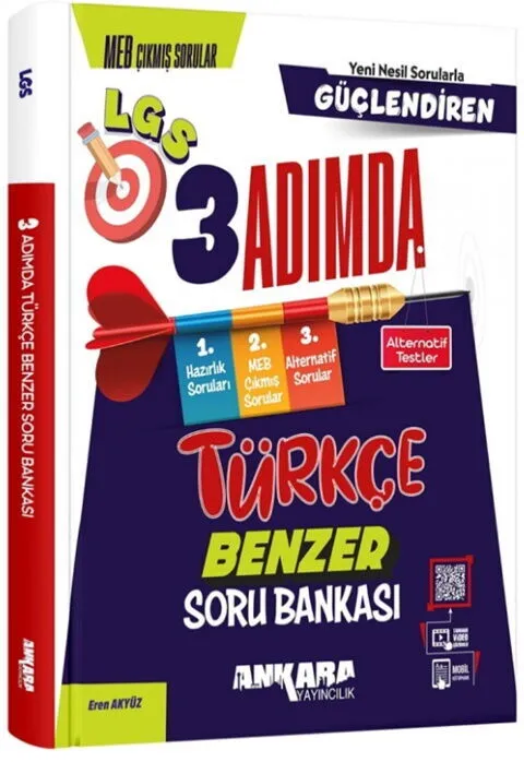 8.%20Sınıf%20LGS%20Türkçe%20Güçlendiren%203%20Adımda%20Benzer%20Soru%20Bankası%20Ankara%20Yayıncılık
