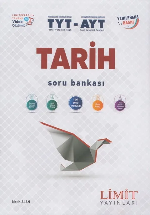 TYT%20AYT%20Tarih%20Video%20Çözümlü%20Soru%20Bankası%20Limit%20Yayınları