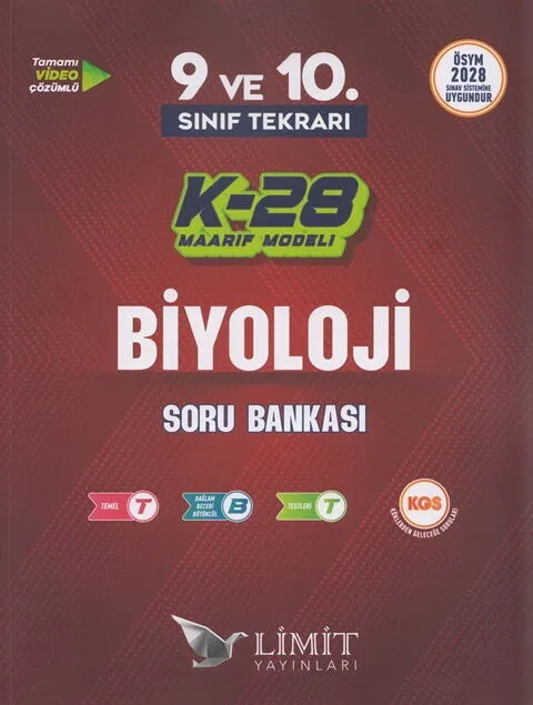 TYT%209.%20ve%2010.%20Sınıf%20Tekrarı%20Biyoloji%20K-28%20Maarif%20Model%20Soru%20Bankası%20Limit%20Yayınları