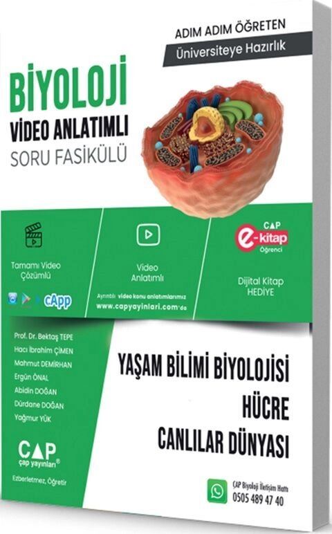 Çap%20Üniversiteye%20Hazırlık%20Yaşam%20Bilimi%20Biyolojisi%20Hücre%20ve%20Canlılar%20Dünyası%20Soru%20Fasikülü%20Çap%20Yayınları