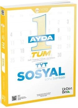 1%20Ayda%20Tüm%20TYT%20Sosyal%20Soru%20Bankası%20ÜçDörtBeş%20Yayınları