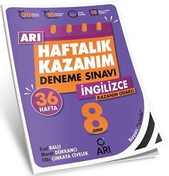 8.%20Sınıf%20İngilizce%20Haftalık%20Kazanım%20Denemeleri%20Arı%20Yayıncılık