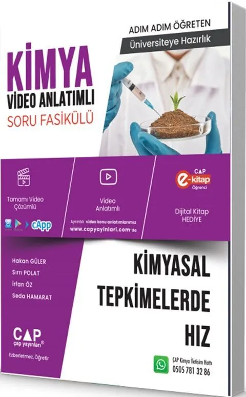 Üniversiteye%20Hazırlık%20Kimya%20Kimyasal%20Tepkimelerde%20Hız%20Konu%20Anlatımlı%20Soru%20Fasikülü%20Çap%20Yayınları