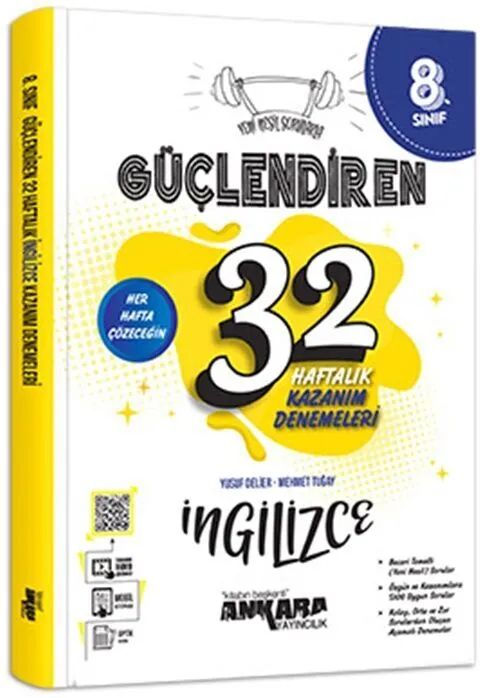 8.%20Sınıf%20İngilizce%20Güçlendiren%2032%20Haftalık%20Kazanım%20Denemeleri%20Ankara%20Yayıncılık