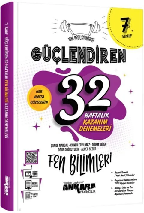 7.%20Sınıf%20Fen%20Bilimleri%20Güçlendiren%2032%20Haftalık%20Kazanım%20Denemeleri%20Ankara%20Yayıncılık
