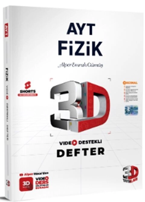 AYT%20Fizik%20Video%20Destekli%20Defter%203D%20Yayınları