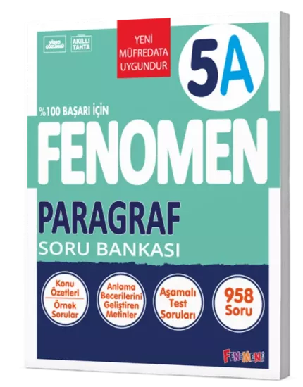 5. Sınıf Paragraf Soru Bankası (A) Fenomen Yayınları