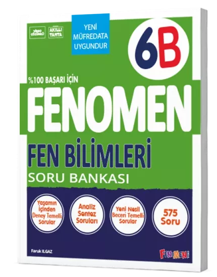 6. Sınıf Fen Bilimleri Soru Bankası (B) Fenomen Yayınları