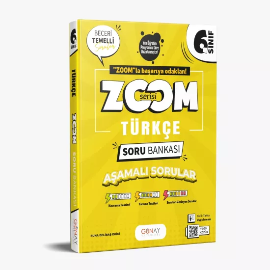 6. Sınıf Zoom Serisi Türkçe Soru Bankası Günay Yayınları