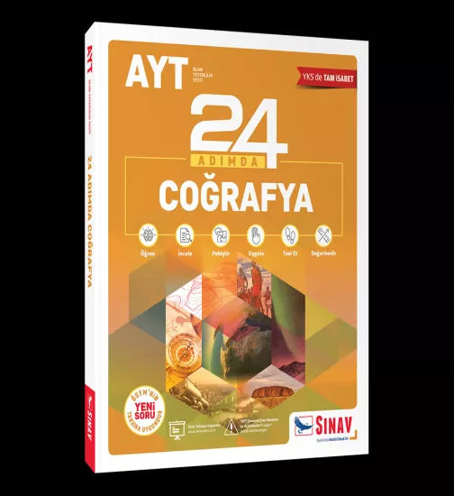 Sınav Yks AYT Coğrafya 24 Adımda Konu Anlatımlı Soru Bankası