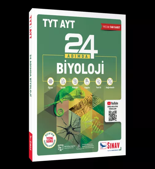 Sınav TYT-AYT 24 Adımda Biyoloji 12. Sınıf