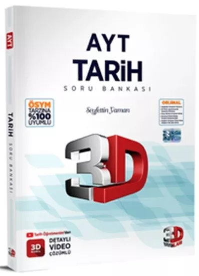 AYT 3D Tarih Soru Bankası 3D Yayınları