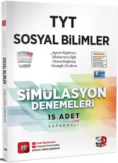 TYT Sosyal Bilimler Simülasyon Denemeleri 3D Yayınları