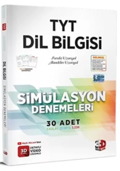 TYT 3D Simülasyon Dil Bilgisi Denemeleri 3D Yayınları