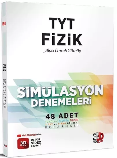 TYT 3D Simülasyon Fizik Denemeleri 3D Yayınları