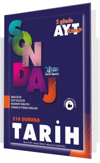 Yayın Denizi AYT Tarih Pro 216 Soruda Sondaj Kamp Yayın Denizi Yayınları - Hemen Satın Al