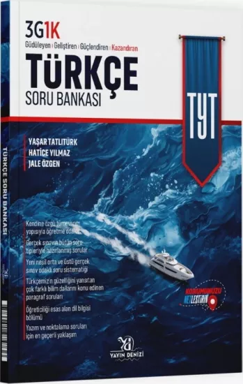 Yayın Denizi TYT Türkçe 3G1K Soru Bankası Yayın Denizi Yayınları - Hemen Satın Al
