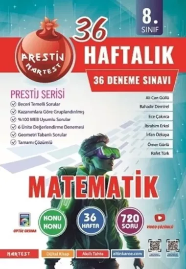8. Sınıf Haftalık Matematik Denemeleri Nartest Yayınları - Hemen Satın Al
