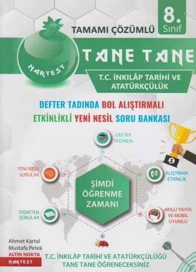 8. Sınıf Yeşil Tane Tane İnkilap Tarihi Soru Bankası Nartest Yayınları