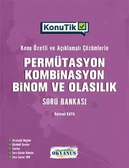 TYT KonuTik Permütasyon, Kombinasyon, Binom Ve Olasılık Soru Bankası Okyanus Yayıncılık