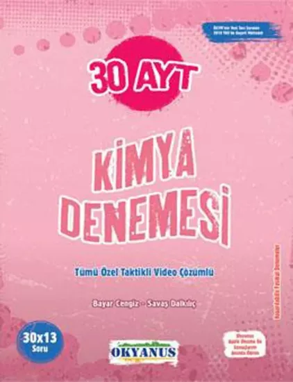 2024 AYT Kimya 30 Denemesi Okyanus Yayıncılık - Hemen Satın Al
