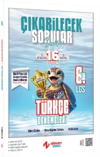 İşleyen Zeka 8. Sınıf LGS Türkçe Çıkabilecek Sorular Denemeleri İşleyen Zeka Yayınları - Hemen Satın Al