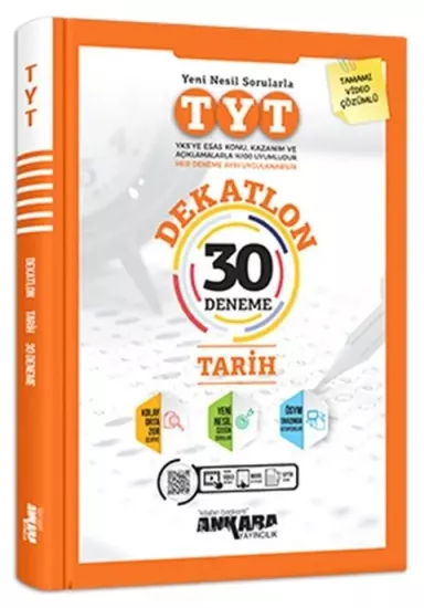 TYT Tarih Dekatlon 30 Deneme Ankara Yayıncılık - Hemen Satın Al