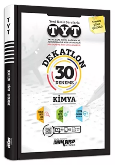 TYT Kimya Dekatlon 30 Deneme Ankara Yayıncılık - Hemen Satın Al