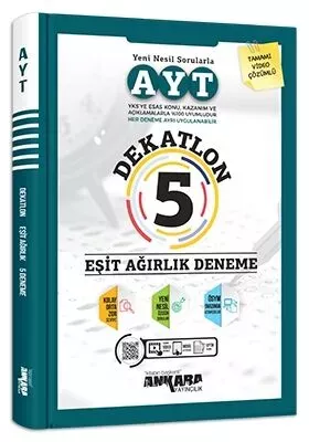 AYT Eşit Ağırlık 5 Dekatlon Deneme Ankara Yayıncılık - Hemen Satın Al