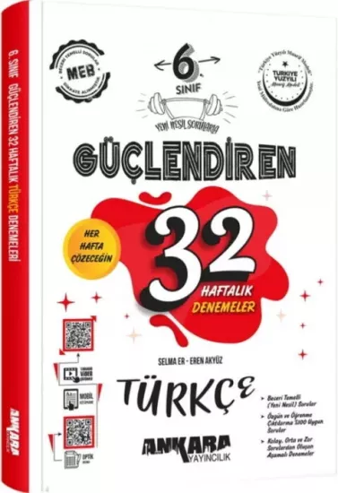 6. Sınıf Türkçe Güçlendiren 32 Haftalık Kazanım Denemeleri Ankara Yayıncılık - Hemen Satın Al