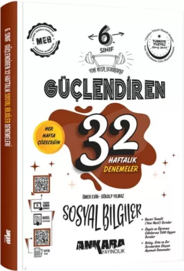 6. Sınıf Sosyal Bilgiler Güçlendiren 32 Haftalık Kazanım Denemeleri Ankara Yayıncılık - Hemen Satın Al