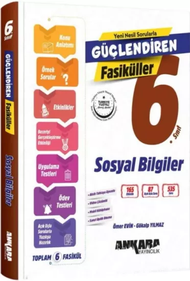 6. Sınıf Sosyal Bilgiler Güçlendiren Fasiküller Ankara Yayıncılık - Hemen Satın Al