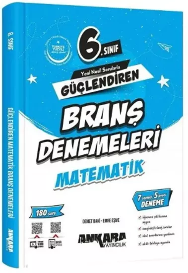 6. Sınıf Matematik Güçlendiren Branş Denemeleri Ankara Yayıncılık - Hemen Satın Al