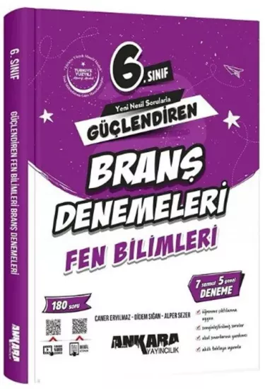 6. Sınıf Fen Bilimleri Güçlendiren Branş Denemeleri Ankara Yayıncılık - Hemen Satın Al