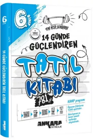 6. Sınıf 14 Günde Güçlendiren Tatil Kitabı Ankara Yayıncılık - Hemen Satın Al