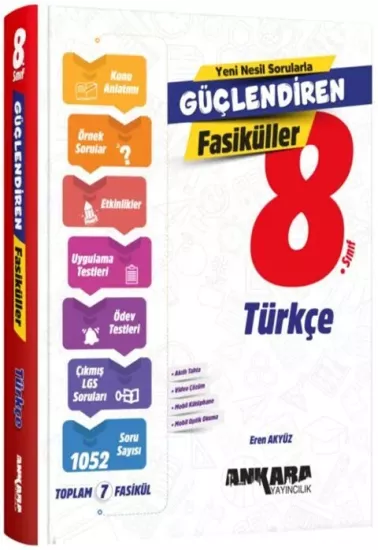 8. Sınıf Türkçe Güçlendiren Fasiküller Ankara Yayıncılık - Hemen Satın Al