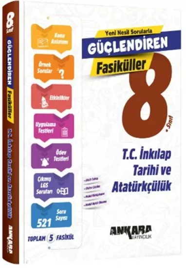 8. Sınıf T.C. İnkılap Tarihi ve Atatürkçülük Güçlendiren Fasiküller Ankara Yayıncılık - Hemen Satın Al