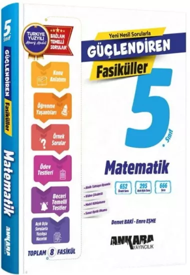 5. Sınıf Matematik Güçlendiren Etkinlikli Soru Bankası Ankara Yayıncılık - Hemen Satın Al