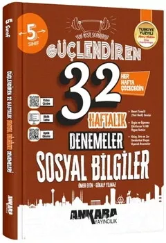 5. Sınıf Din Kültürü ve Ahlak Bilgisi 32 Haftalık Güçlendiren Denemeleri Ankara Yayıncılık - Hemen Satın Al