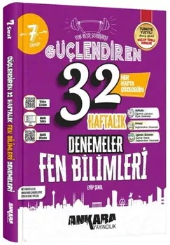 7. Sınıf Fen Bilimleri 32 Haftalık Güçlendiren Denemeleri Ankara Yayıncılık - Hemen Satın Al