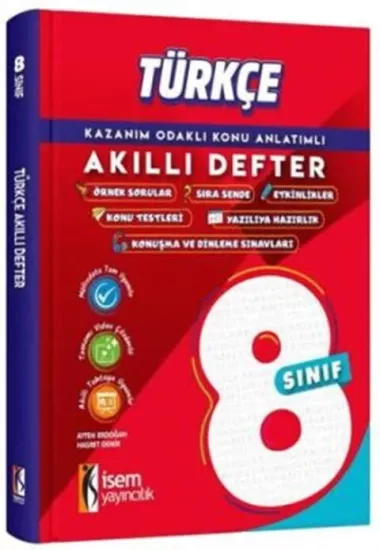 8. Sınıf Türkçe Akıllı Defter İsem Yayıncılık - Hemen Satın Al