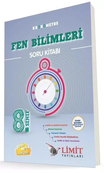 8. Sınıf Kronometre Fen Bilimleri Soru Bankası Limit Yayınları - Hemen Satın Al