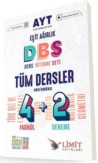 AYT Tüm Dersler 4+2 Soru Bankası (Eşit Ağırlık) Limit Yayınları