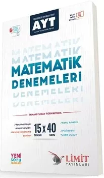AYT Matematik 15x40 Video Çözümlü Denemeleri Limit Yayınları - Hemen Satın Al