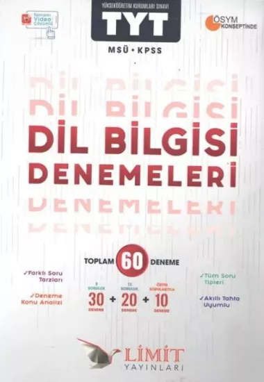 TYT Dil Bilgisi 60 Deneme Limit Yayınları - Hemen Satın Al