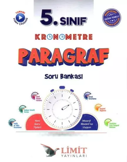 5. Sınıf Paragraf Kronometre Soru Bankası Limit Yayınları - Hemen Satın Al