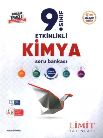 9. Sınıf Kimya Etkinlikli Maarif Soru Bankası Limit Yayınları - Hemen Satın Al