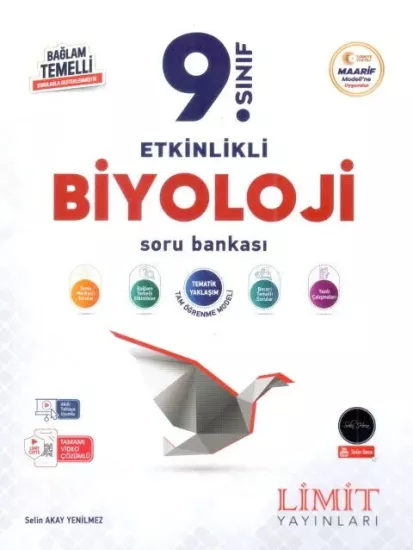 9. Sınıf Biyoloji Etkinlikli Maarif Soru Bankası Limit Yayınları - Hemen Satın Al