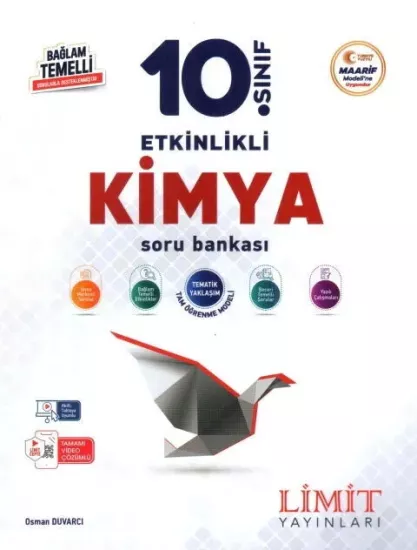 10. Sınıf Kimya Etkinlikli Maarif Soru Bankası Limit Yayınları - Hemen Satın Al