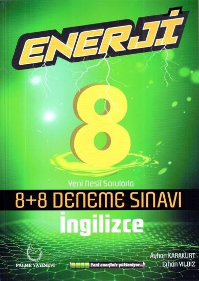 Palme Yayınları 8. Sınıf LGS İngilizce Enerji 8+8 Deneme Sınavı Palme